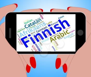 Finnish Language Indicating Communication Words And Foreign