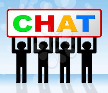 Chatting Chat Showing Communication Type And Call