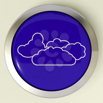 Cloud Button Meaning Rain Rainy Weather