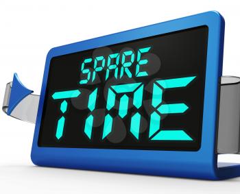 Spare Time Clock Meaning Leisure Or Relaxation