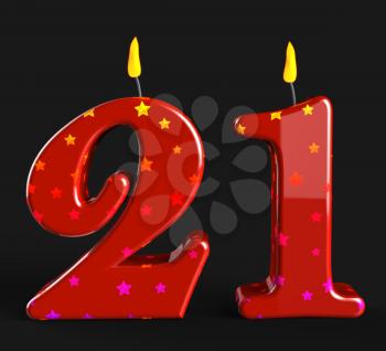 Number Twenty One Candles Meaning Adult Celebration Or Party