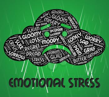 Emotional Stress Meaning Heart Rending And Wordcloud