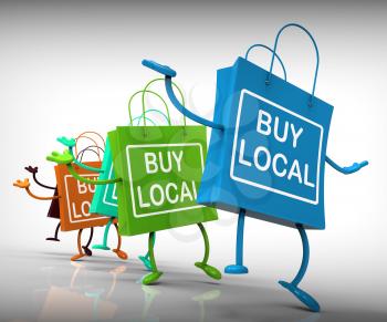 Buy Local Bags Representing Neighborhood Business and Market