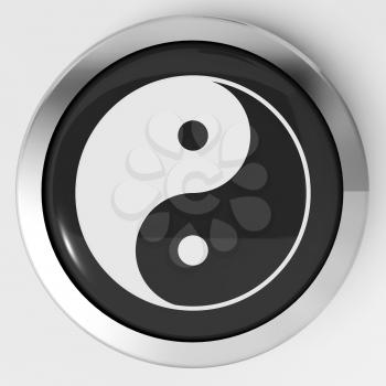 Ying Yang Button Meaning Spiritual Peace Harmony