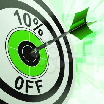10 Percent Off Showing Discount Promotion Retail Purchasing Advertisement