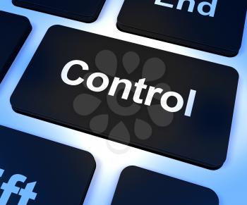 Control Computer Key Shows Remote Controller Or Interfacing