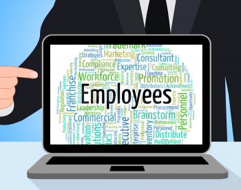 Employees Word Showing Member Of Staff And Hired Help