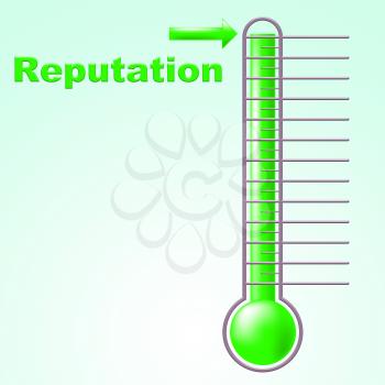 Reputation Thermometer Indicating Opinion Temperature And Integrity