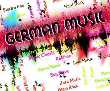 German Music Showing Sound Tracks And Harmony