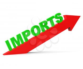 Increase Imports Representing Buy Abroad And Trade