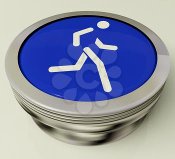 Runner Button Meaning Race Or Getting Fit