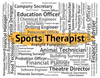 Sports Therapist Representing Physical Exercise And Therapists