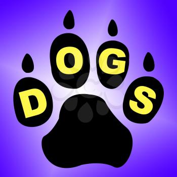 Dogs Paw Indicating Pup Pet And Domestic