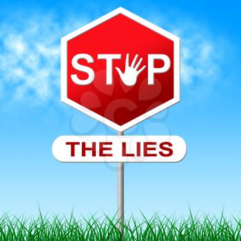 Stop Lies Meaning Warning Sign And Control