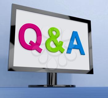 Q&a On Monitor Showing Questions And Answers Online