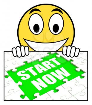 Start Now Sign Meaning Begin Immediately Or Don't Wait