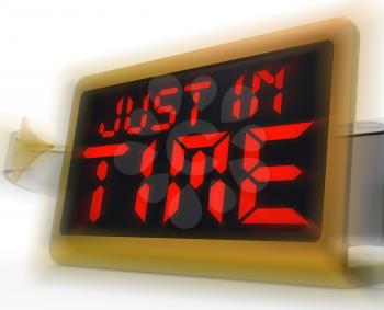 Just in Time Digital Clock Meaning Not Too Late