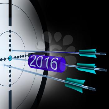 2016 Target Showing Successful Future Growth And Goals