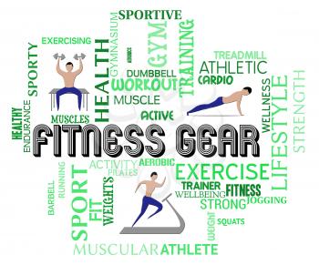 Fitness Gear Meaning Exercising And Gym Equipment