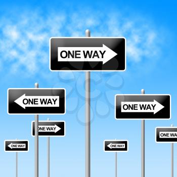 One Way Sign Meaning Indecisive Uncertain And Decision