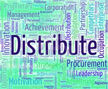 Distribute Word Showing Supply Chain And Distributing