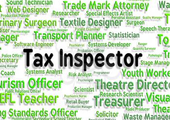 Tax Inspector Representing Job Monitor And Checker