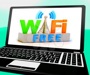Wifi Free On Laptop Shows Free Connection And Transmission