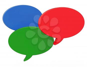 Blank Speech Balloons Showing Copyspace For Thought Chat Or Idea