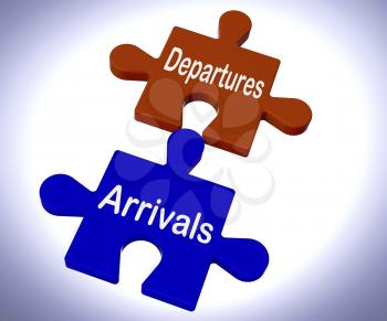 Departures Arrivals Puzzle Meaning Vacation Or Trip