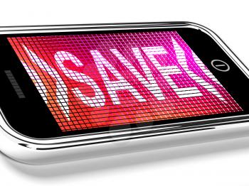 Save Message On Mobile Phone Showing Promotions And Discounts