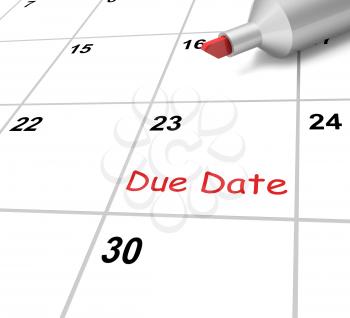 Due Date Calendar Meaning Submission Time Frame