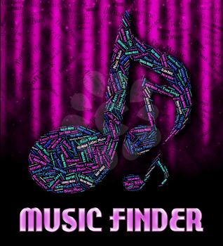 Music Finder Indicating Sound Tracks And Harmonies
