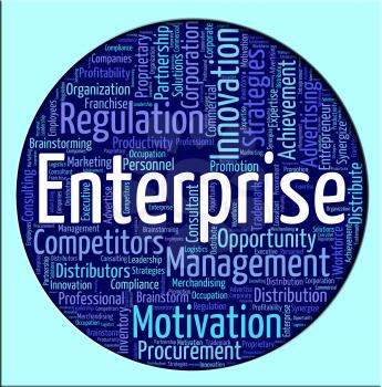 Enterprise Word Meaning Text Wordclouds And Corporation