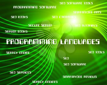 Programming Languages Showing Software Design And Text