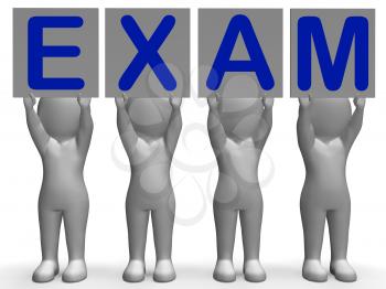 Exam Banners Meaning Extreme Questionnaire Or Examination