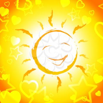 Smile Background Representing Positive Summer And Backdrop