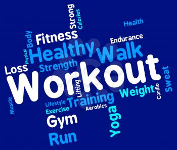 Workout Words Representing Physical Activity And Exercise 