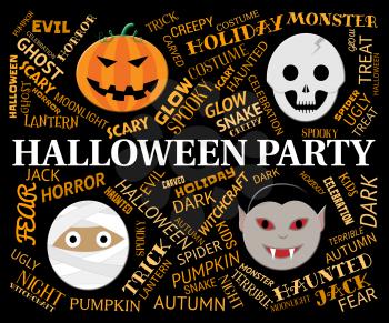 Halloween Party Showing Parties Celebration And Ghosts