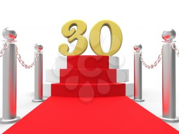 Golden Thirty On Red Carpet Showing Film Industry Anniversary Event