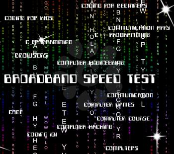 Broadband Speed Test Indicating World Wide Web And Network Server