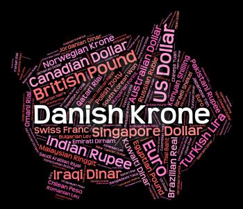 Danish Krone Indicating Forex Trading And Banknotes