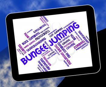 Bungee Jumping Showing Extreme Sport And Bungees 
