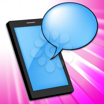 Mobile Phone Representing Web Chatting And Dialog