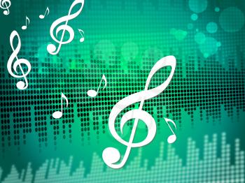Treble Clef Background Meaning Sound Frequency Or Music Wave
