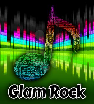 Glam Rock Representing New Romantics And Harmony