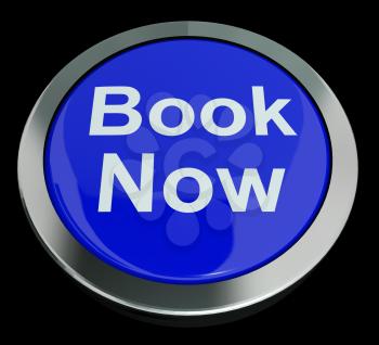 Blue Book Now Button For Hotel Or Flight Reservations