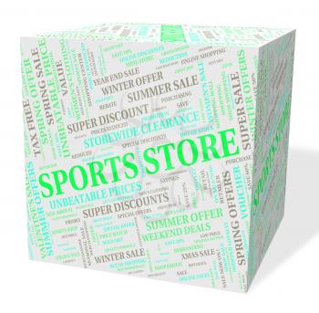 Sports Store Showing Physical Exercise And Shop