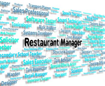 Restaurant Manager Showing Proprietor Boss And Employment