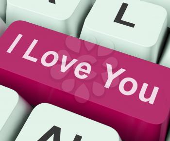 I Love You Key Showing Loving Or Romance Online