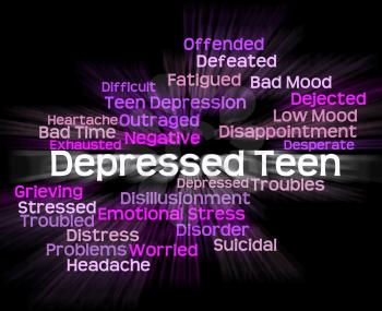 Depressed Teen Representing Lost Hope And Teenager